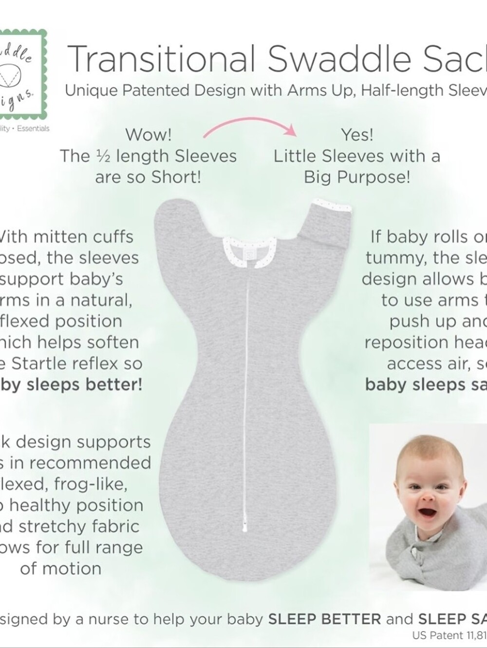 SwaddleDesigns Transitional Swaddle Sack - Picture 7 of 10